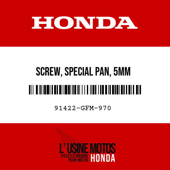 image de 91422-GFM-970 SCREW, SPECIAL PAN, 5MM