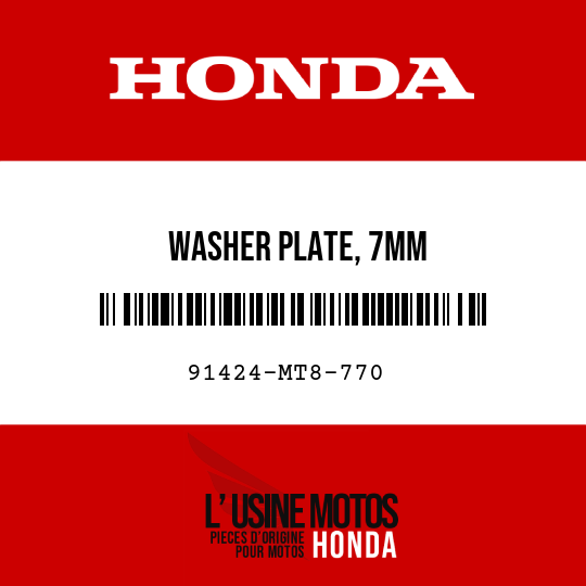 image de 91424-MT8-770 WASHER PLATE, 7MM