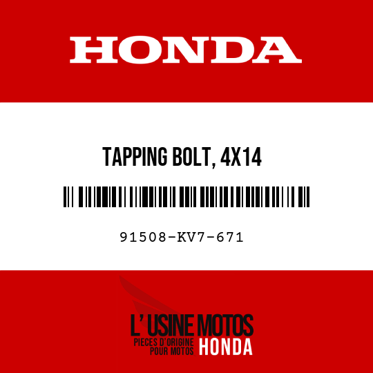image de 91508-KV7-671 TAPPING BOLT, 4X14