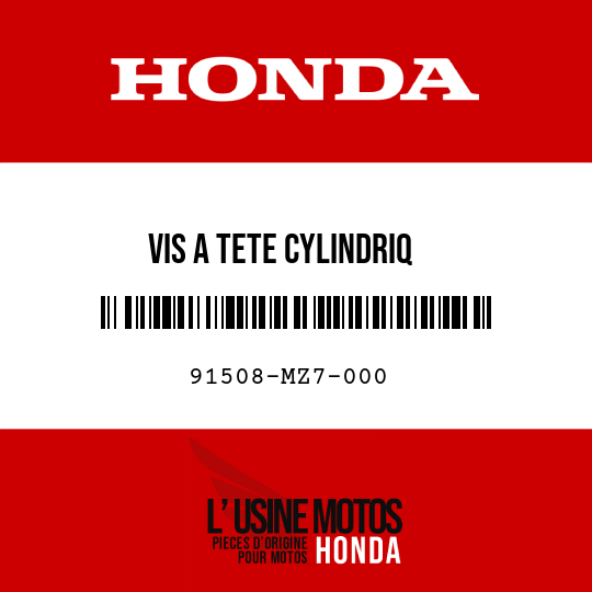 image de 91508-MZ7-000 VIS A TETE CYLINDRIQ