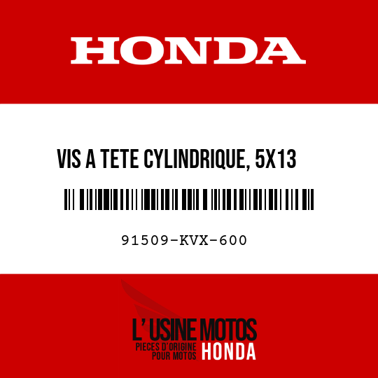 image de 91509-KVX-600 VIS A TETE CYLINDRIQUE, 5X13