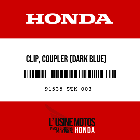 image de 91535-STK-003 CLIP, COUPLER (DARK BLUE)