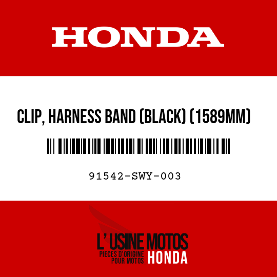 image de 91542-SWY-003 CLIP, HARNESS BAND (BLACK) (1589MM)