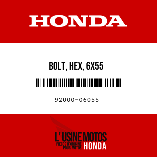 image de 92000-06055 BOLT, HEX, 6X55