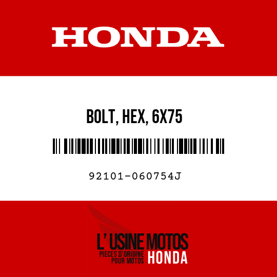 image de 92101-060754J BOLT, HEX, 6X75