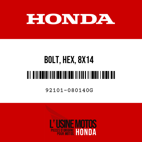 image de 92101-080140G BOLT, HEX, 8X14