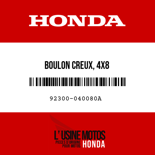 image de 92300-040080A BOULON CREUX, 4X8
