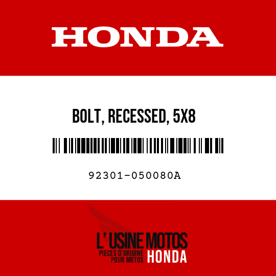 image de 92301-050080A BOLT, RECESSED, 5X8