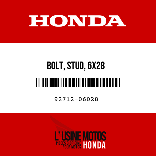 image de 92712-06028 BOLT, STUD, 6X28