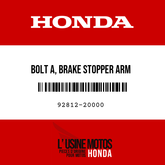 image de 92812-20000 BOLT A, BRAKE STOPPER ARM