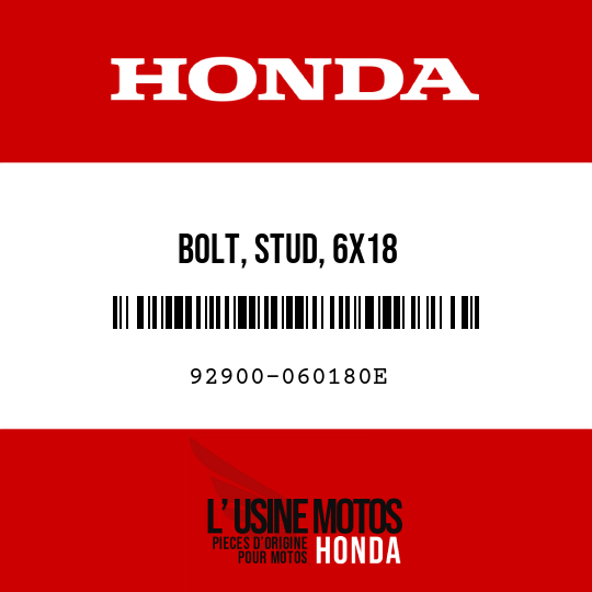 image de 92900-060180E BOLT, STUD, 6X18