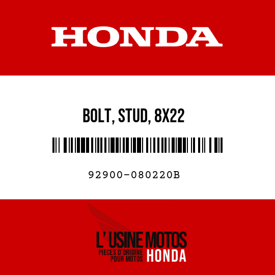 image de 92900-080220B BOLT, STUD, 8X22