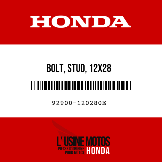 image de 92900-120280E BOLT, STUD, 12X28