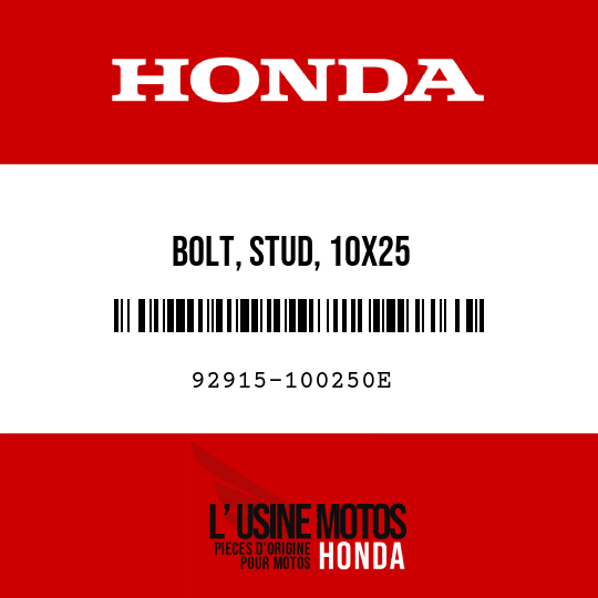 image de 92915-100250E BOLT, STUD, 10X25