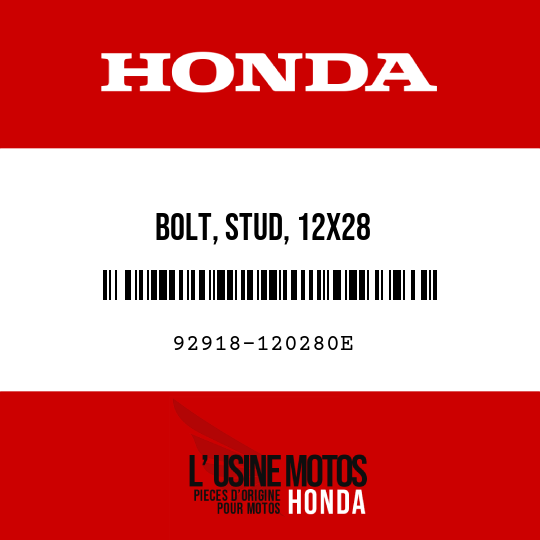 image de 92918-120280E BOLT, STUD, 12X28