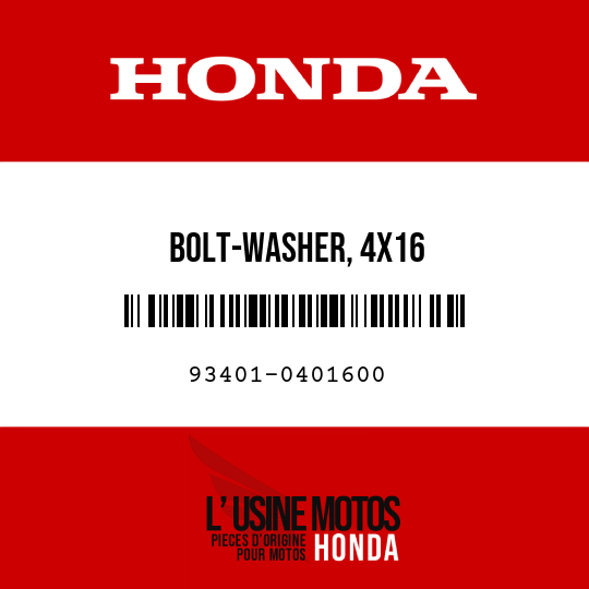 image de 93401-0401600 BOLT-WASHER, 4X16