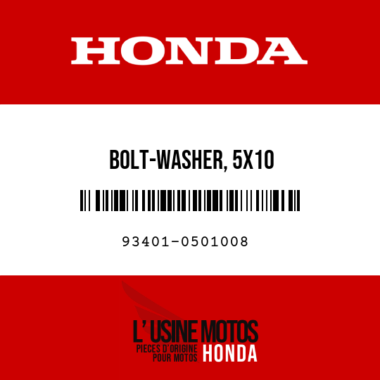 image de 93401-0501008 BOLT-WASHER, 5X10