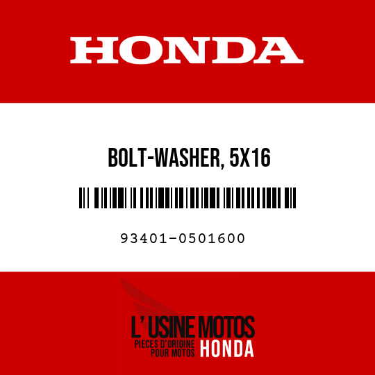 image de 93401-0501600 BOLT-WASHER, 5X16