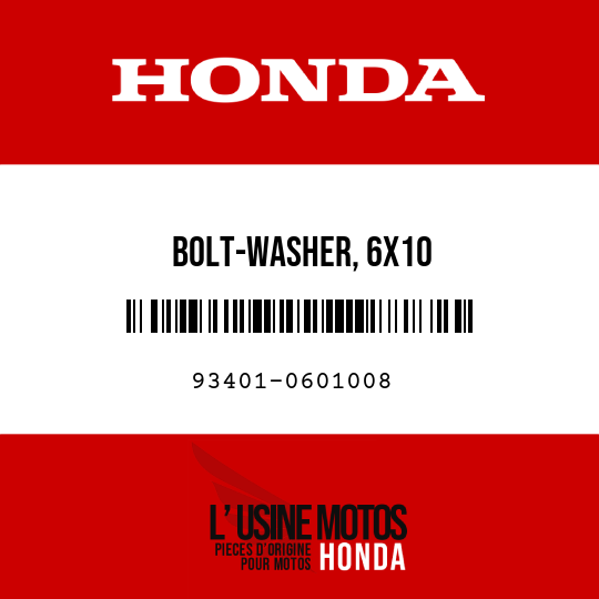 image de 93401-0601008 BOLT-WASHER, 6X10