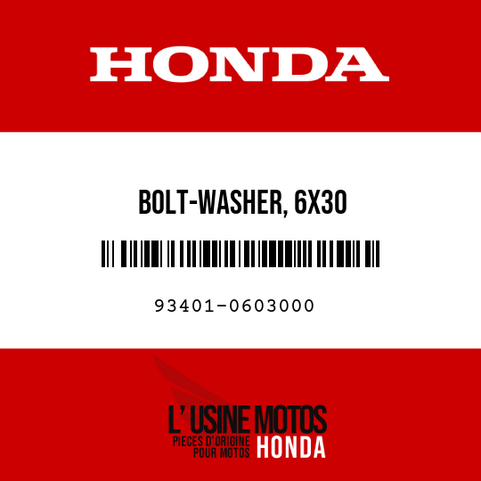 image de 93401-0603000 BOLT-WASHER, 6X30