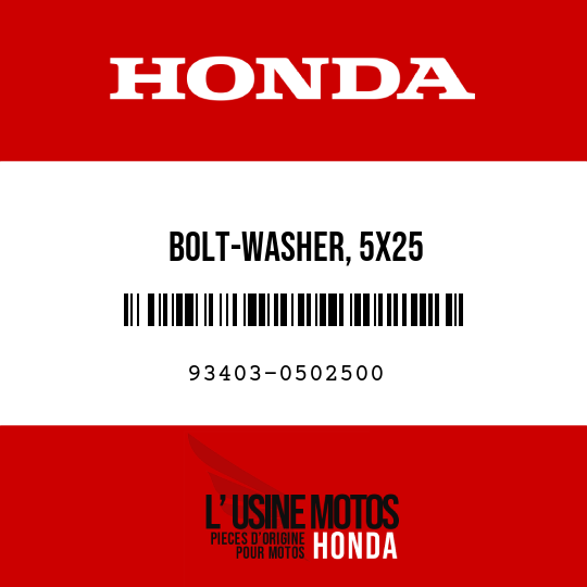 image de 93403-0502500 BOLT-WASHER, 5X25