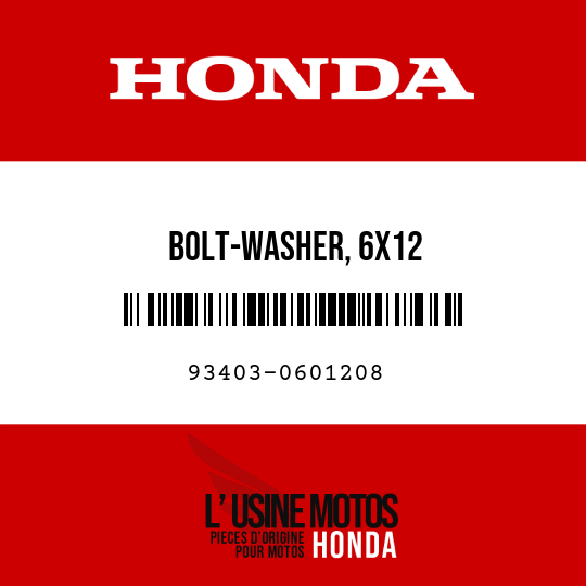 image de 93403-0601208 BOLT-WASHER, 6X12
