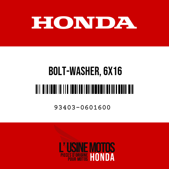 image de 93403-0601600 BOLT-WASHER, 6X16