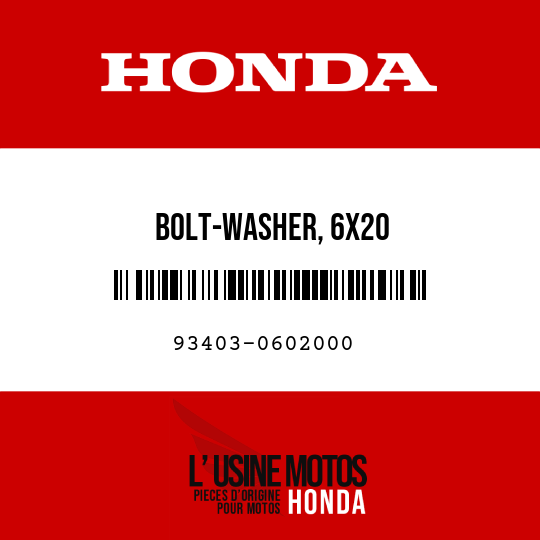image de 93403-0602000 BOLT-WASHER, 6X20