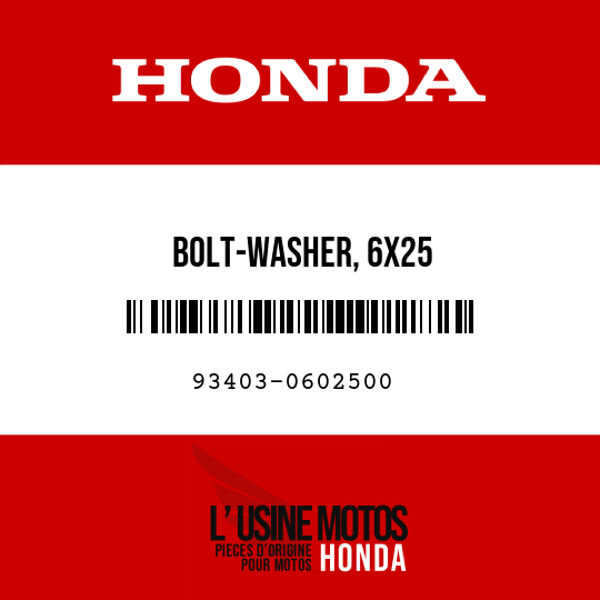 image de 93403-0602500 BOLT-WASHER, 6X25