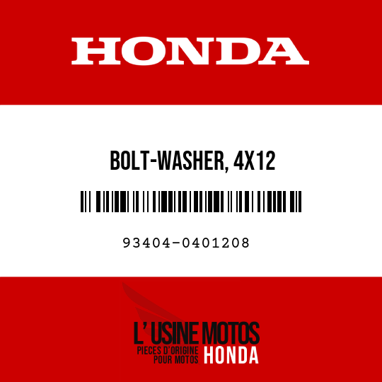 image de 93404-0401208 BOLT-WASHER, 4X12