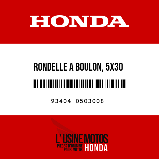 image de 93404-0503008 RONDELLE A BOULON, 5X30