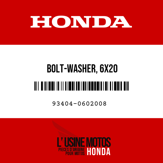 image de 93404-0602008 BOLT-WASHER, 6X20