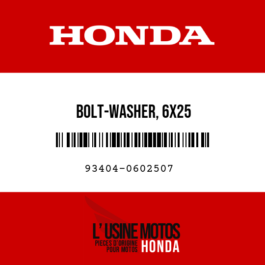 image de 93404-0602507 BOLT-WASHER, 6X25