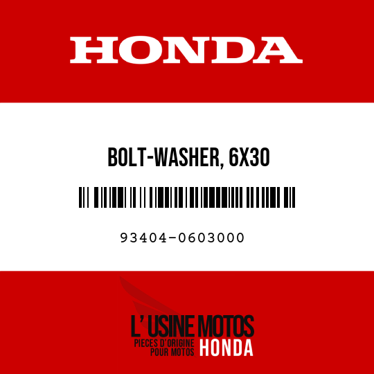 image de 93404-0603000 BOLT-WASHER, 6X30