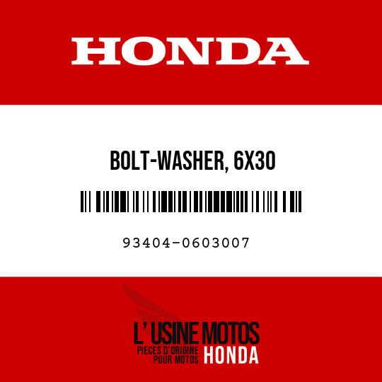 image de 93404-0603007 BOLT-WASHER, 6X30