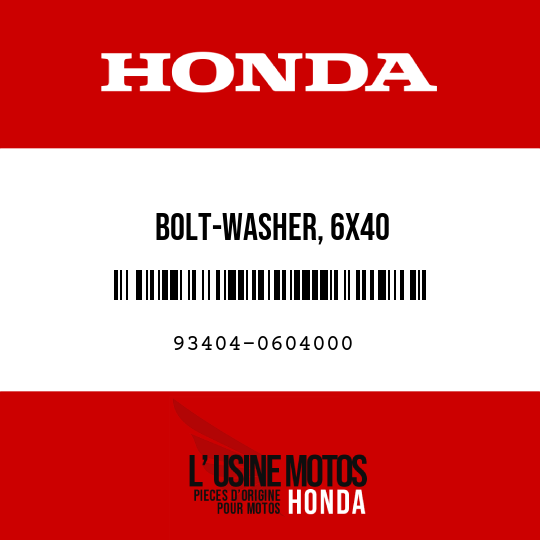 image de 93404-0604000 BOLT-WASHER, 6X40