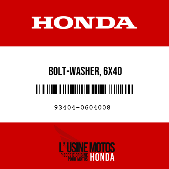 image de 93404-0604008 BOLT-WASHER, 6X40