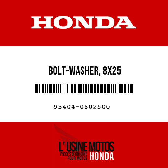 image de 93404-0802500 BOLT-WASHER, 8X25