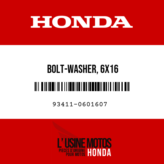 image de 93411-0601607 BOLT-WASHER, 6X16