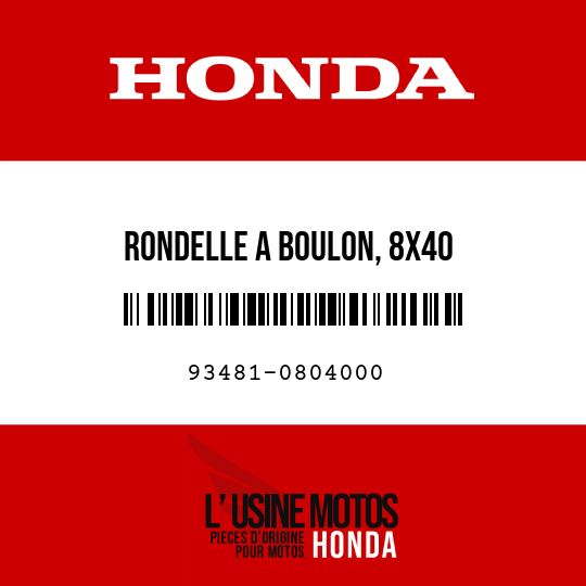 image de 93481-0804000 RONDELLE A BOULON, 8X40