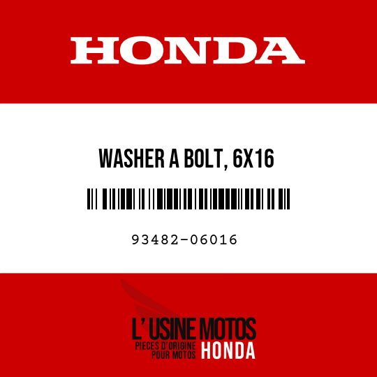 image de 93482-06016 WASHER A BOLT, 6X16