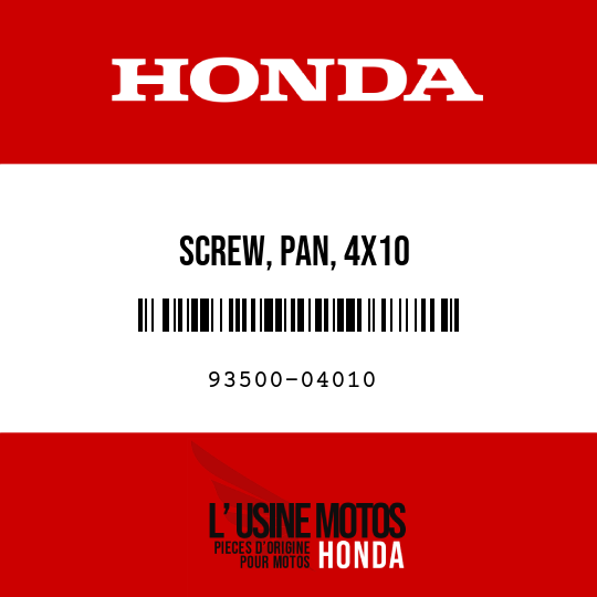 image de 93500-04010 SCREW, PAN, 4X10