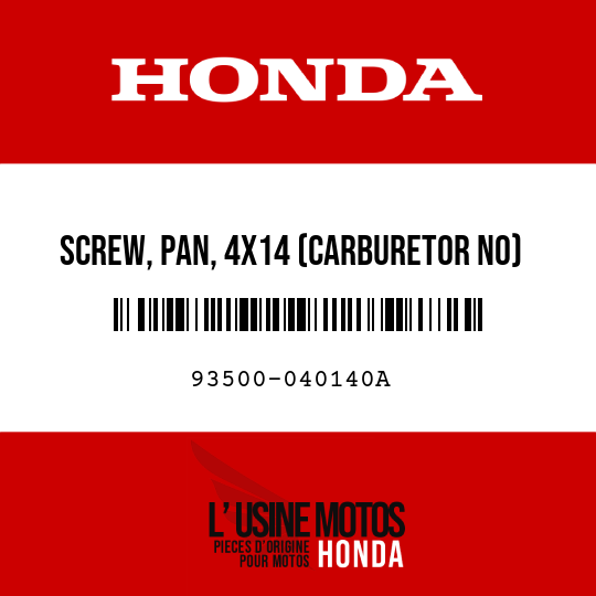 image de 93500-040140A SCREW, PAN, 4X14 (CARBURETOR NO)