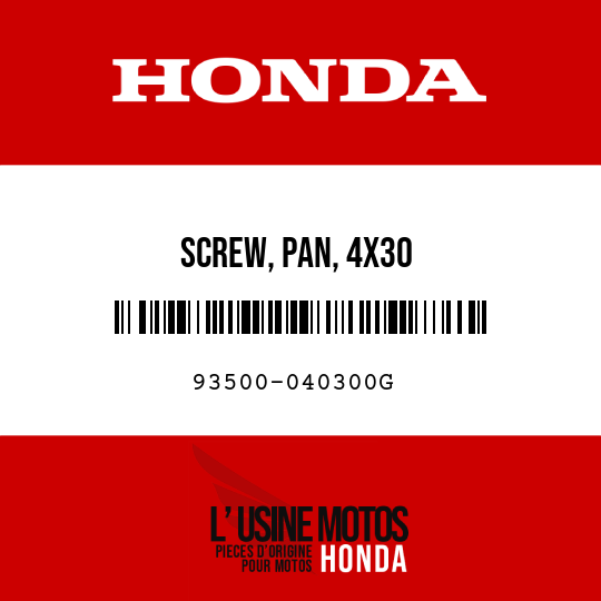 image de 93500-040300G SCREW, PAN, 4X30