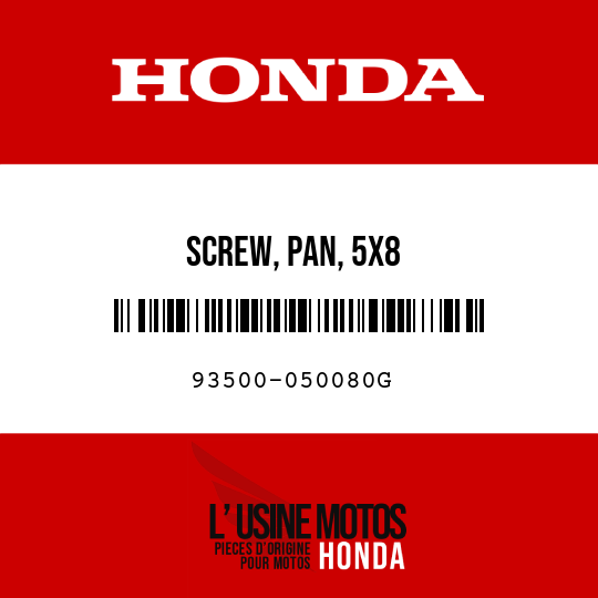 image de 93500-050080G SCREW, PAN, 5X8