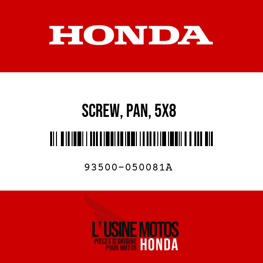 image de 93500-050081A SCREW, PAN, 5X8