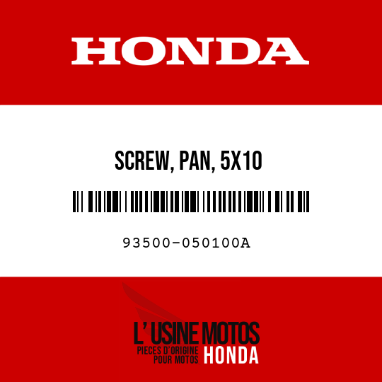 image de 93500-050100A SCREW, PAN, 5X10