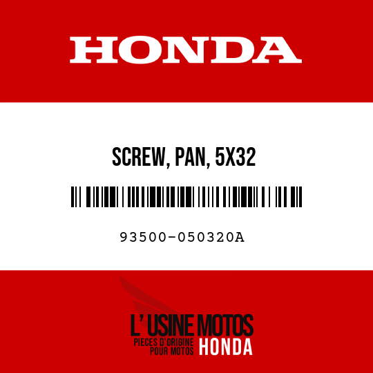 image de 93500-050320A SCREW, PAN, 5X32