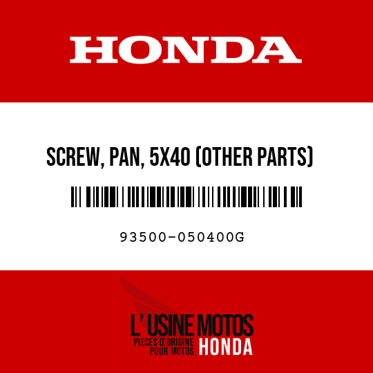 image de 93500-050400G SCREW, PAN, 5X40 (OTHER PARTS)