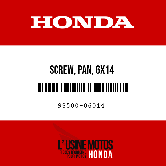 image de 93500-06014 SCREW, PAN, 6X14